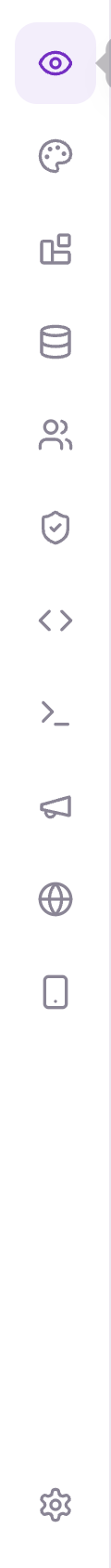 The editor's icon column, top to bottom, with the active tab highlighted.